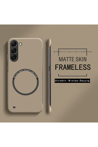 Choice13 Galaxy A54 Brown Luxury Matte Skin Frameless Magnetic Thin Case For ...