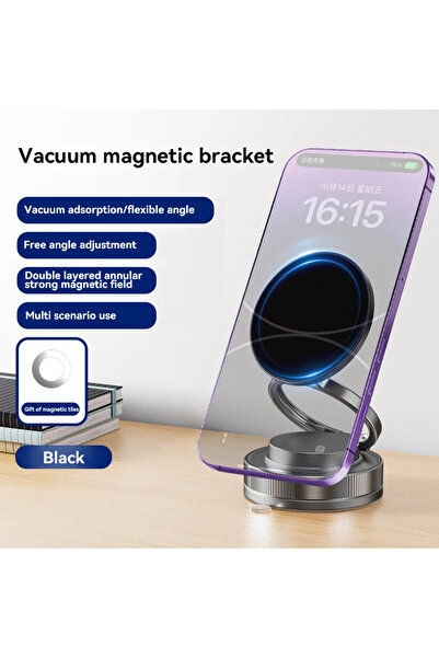 Choice1 Black Car Magnetic Vacuum Adsorption Bracket 360 Rotating Double Side...