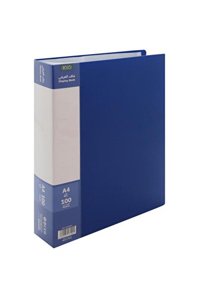 Roco Display Book 100 Pockets A4 Polypropylene Blue