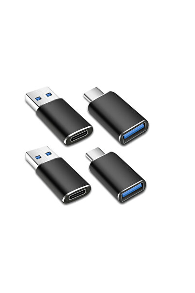 Choice black 4pcs 4 Pack USB to USB C OTG Adapter, 2Pack Type C Female to A M...