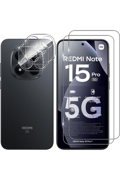 choice2 Redmi note 15 Pro 5G 3Glass 3Lens 2.5D 9H Tempered Glass Screen Prote...