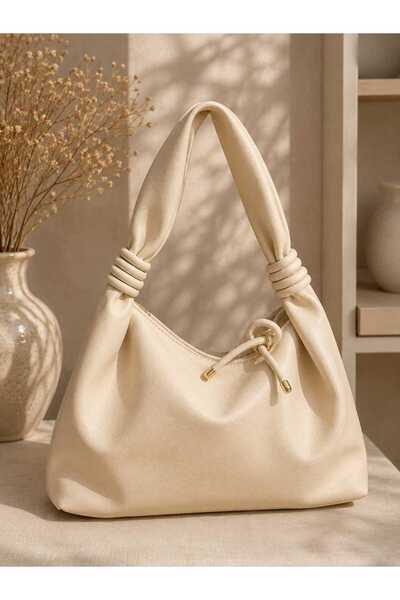 WİKİDAYS.S MODA TRENDİ Soft Leather Knotted Shoulder Bag - Women's Hand and A...