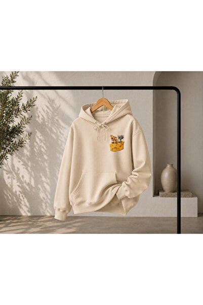 MYDARKSTYLE Unisex Jerry and Tuffy Character Printed Winter Sweatshirt