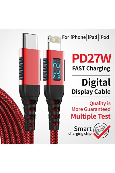 Choice10 Type-C to Lightning 2m Red USB Cable For iPhone 14 13 12 11 Pro Max ...