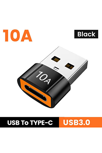 Choice Black C to USB 1Pcs 10A USB3.0 to Type C Adapter Fast Charging Connect...