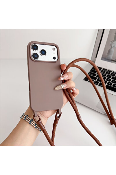 Choice iPhone17 Pro Max Brown Official Lanyard Case For iPhone 17 Pro Max 14 ...