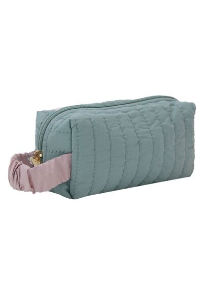 Zâna Casei Penar verde pufos tubular cu curea 18x6x8cm