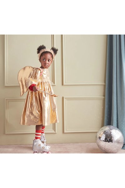 Meri Meri - Gold Angel Dress Age 5-6 - Gold Angel Dress Age 5-6