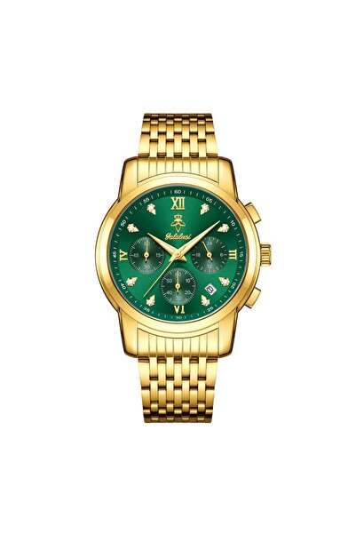 Watch Yalalusi Stylish Men's Watch - with Gold Stainless Steel Strap & Studde...