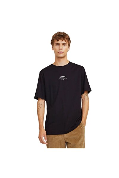 JJ Rebel JREBLINO TEE SS CREW NECK 12268876-4646070 Μαύρο