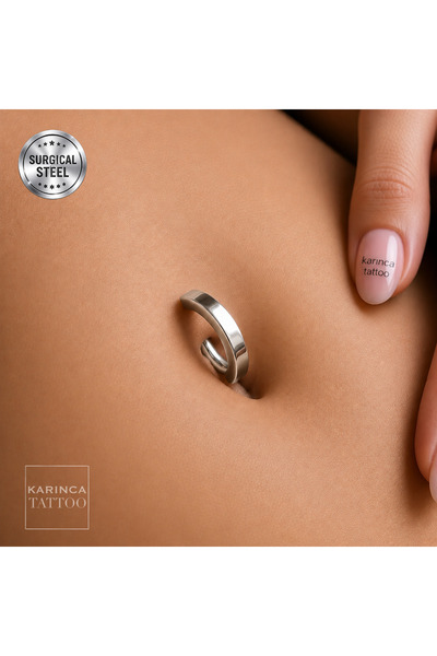 Karınca Piercing Klipsli Göbek Piercingi Hinged Belly Piercing