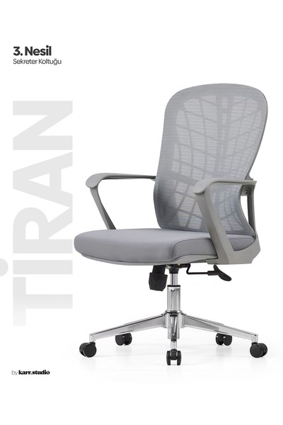 KARR OFFICE Tiran 3. Nesil Sekreter Koltuğu - Gri