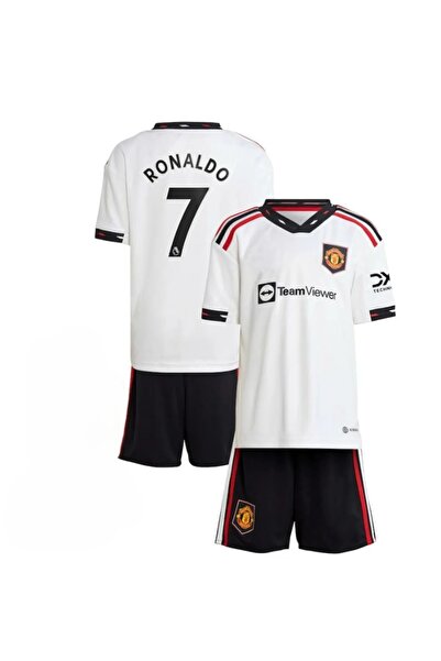 BYSPORTAKUS Manchester/united 2022/23 Cristiano Ronaldo Beyaz Çocuk Forması