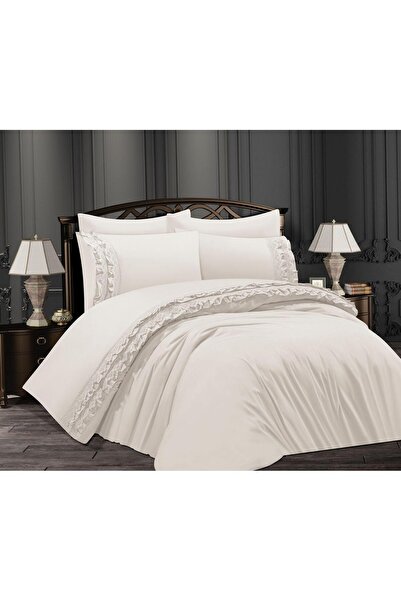 PERCARVİN HOME COLLECTİON Ceyda 4 Parça Fırfırlı Nevresim Takımı
