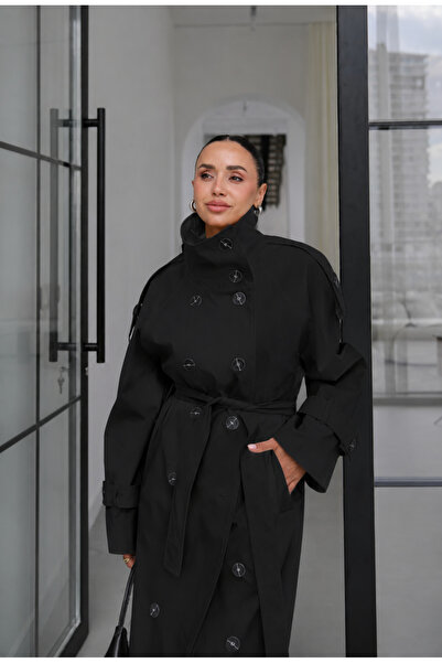 Helen Goods Нов сезон дамски тренчкот със стояща яка