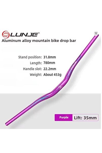 SARİSSA BİSİKLET Lunje 78 CM 35 Rise Açılı Alüminyum 31,8mm Mtb Freeride Gido...
