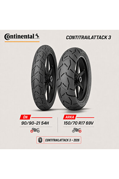 Continental ContiTrailAttack 3 90/90-21 54H - 150/70 R17 69V Ön Arka Motosikl...