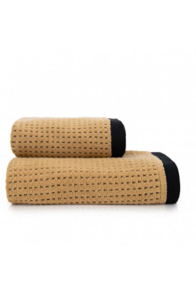 Zwoltex Prosop, OSLO 2 negru/bej 70x140, Bumbac Organic, 550GSM