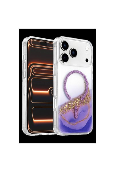 Ethab Ticaret Glb-Stl41414 Onegif iPhone 17 Pro Max Lotus Glitter Magsafe Cov...