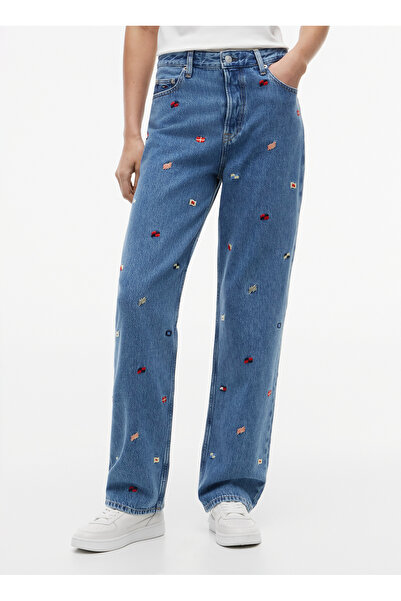 Tommy Jeans Mavi Kadın Slim Straight Denim Pantolon DW0DW231001A5