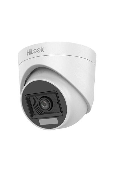 Hikvision Cameră Dome HiLook THC-T127-LPS 2MP, lentilă 2.8mm, lumină IR/albă ...