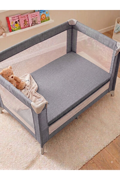 Simidil Design Ortopedik 32 DNS Yüksek Yoğunluklu Sünger Bebek Park Yatak Şil...