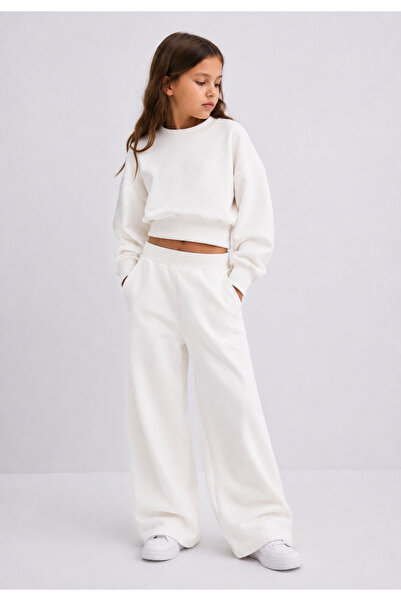 haha Girl's Oversize Sweatshirt Wide Leg Sweatpants Set 2-Piece Winter Sports...