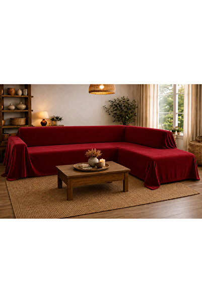 Sister Home Design 500x200 cm Husă pentru canapea de colț L, lenjerie de in, ...