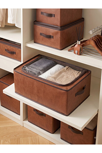 SER&YAT Zippered Clothing Organizer with Window |   1 Piece |   Foldable Stee...