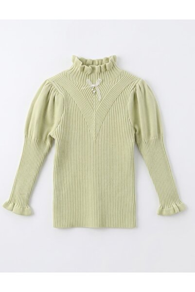 MiniKids Bluza fetite maneci bufante Sonia verde
