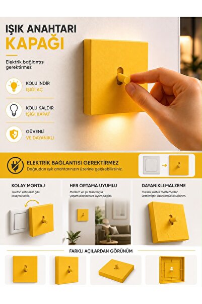 FOAMGREEN Dekoratif Tekli Işık Anahtarı Kapağı - Eğlenceli ve Pratik Lamba An...