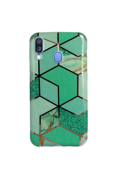 OEM Θήκη Σιλικόνης Cosmo Marble Πράσινη (Samsung Galaxy A40)