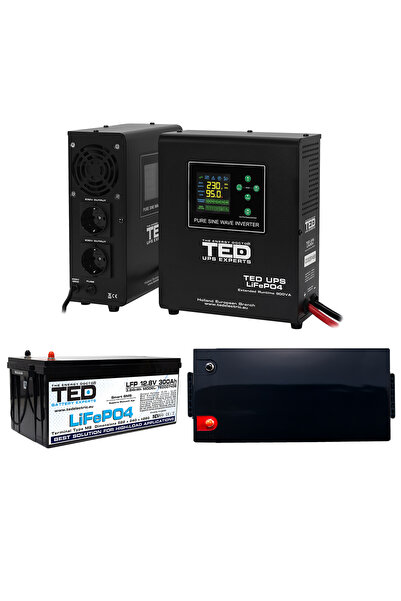 TED Electric Pachet UPS 900VA/500W WALL Runtime Extins cu Acumulator Extern L...