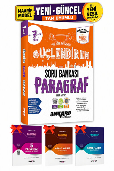 Ankara Yayıncılık 7. Sınıf Maarif Model Paragraf Güçlendiren Soru Bankası ve ...