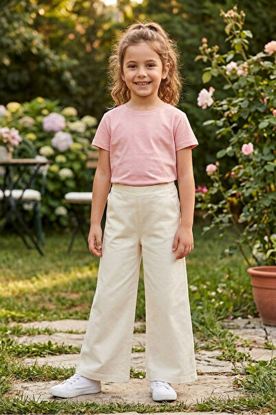 nk kids Soft Texture Lycra Wide Leg Elastic Waist Pants
