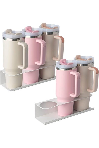 Arabest Magnetic Cup Holder,2-Pack,3-Slot,Water Bottle Organizer,Rust-Proof M...