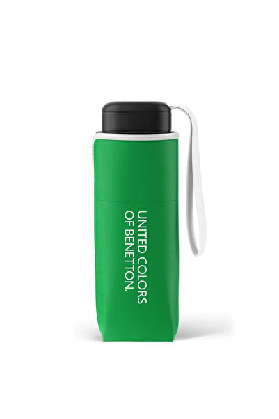 Benetton Γυναικεία Ομπρέλα Ultra Mini χειροκίνητη σπαστή Πράσινη 56404