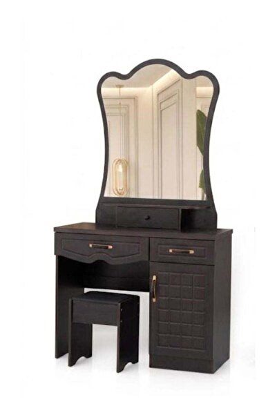 Generic SUNLIT HOME Elegant Wooden Dressing Table Vanity Set with Arched Mirr...