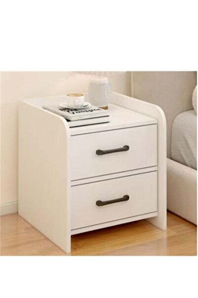Generic Wooden Nightstand, Home Bedside Table Storage Cabinet With 2 Drawers,...