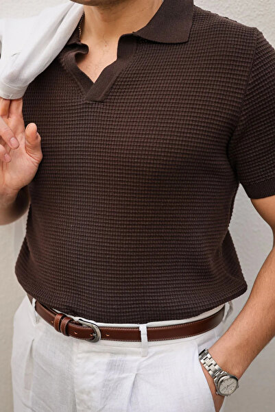 no7man Moka Kahve Knitwear Men's Tshirt