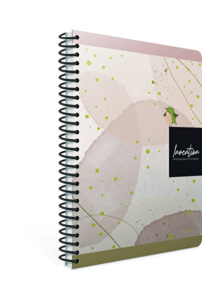 Gıpta İnvention Spiralli Pudra Sert Kapak 120 Yaprak 17x24 Çizgili Defter