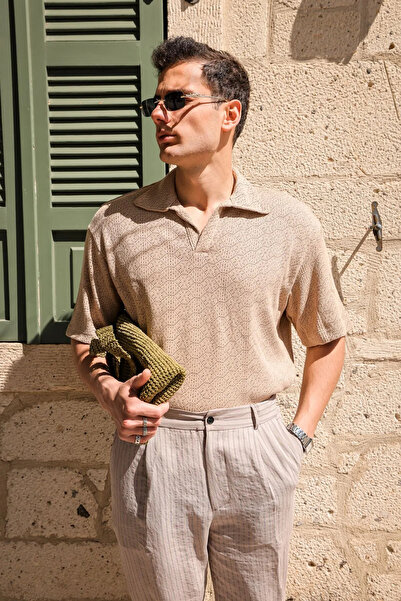 no7man Opale Beige Knitwear Men's Tshirt