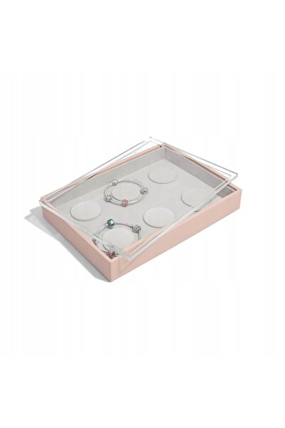 STACKERS Organizator pentru 6 brățări cu talismane + husă (roz) Clasic