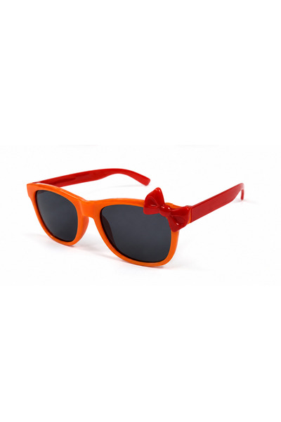 Toz Vintage Pona Orange Frame Red Handle Bow Detailed Children's Sunglasses
