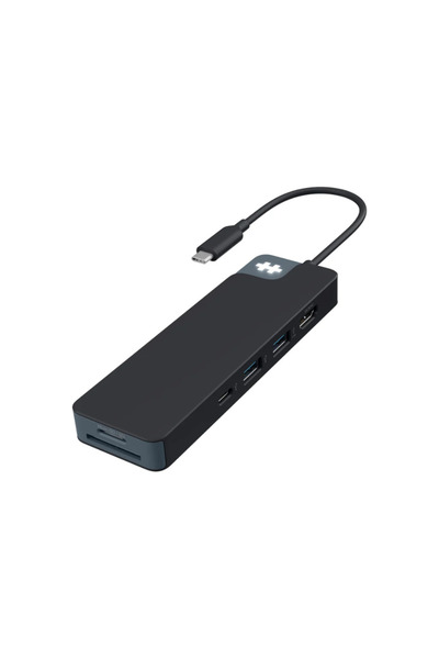 Hyper Hub USB-C HyperDrive Flex 8-în-1, HDMI 4K, PD 100W, USB, SD/microSD, Negru
