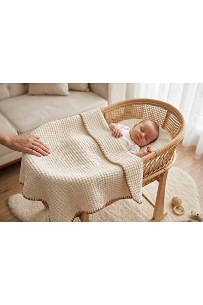 Efemkids 0-18 Months Baby Blanket Pique Pool Waffle Newborn Baby Blanket