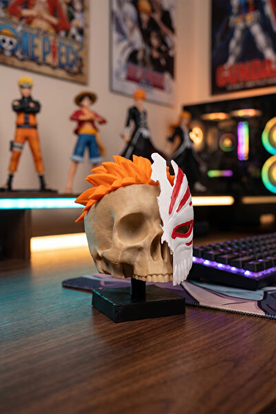 KLYNTO Bleach Anime Figür - Ichigo Kurosaki Kafatası Biblo - Oyuncu Odası Fig...