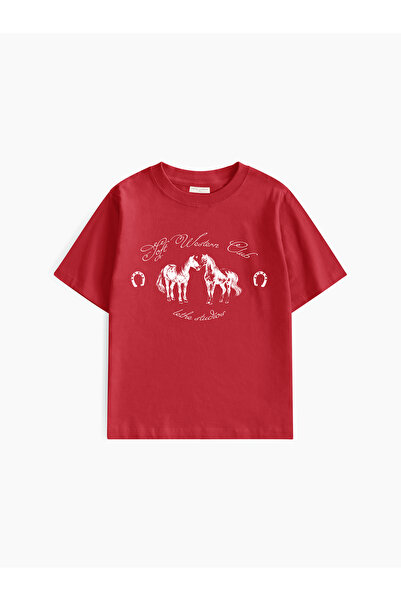lethestudios Soft Western Club Baskılı Baby Tee