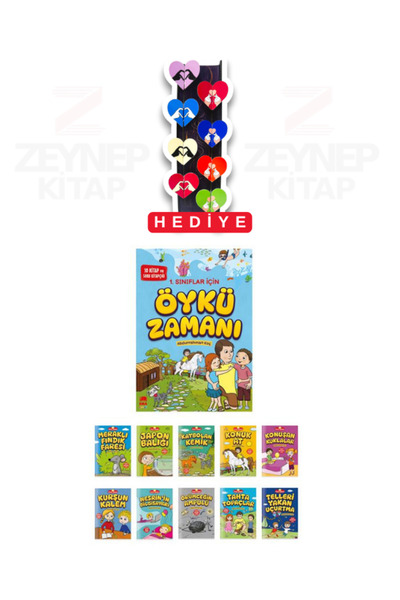 Nesil Çocuk Yayınları 1.Sınıflar İçin Öykü Zamanı Küçük Boy 10 Kitap + Soru K...