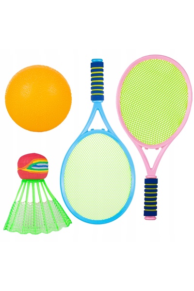 MalPlay Tenis Badminton Set de rachete Fluturaș Minge de plajă Joc Cadou
